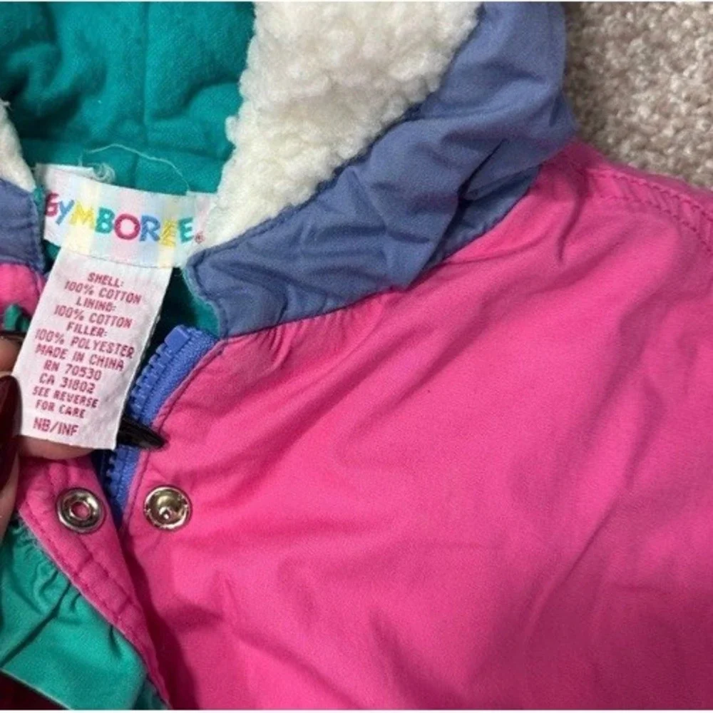 Vintage Rainbow Tag Gymboree Snowsuit Baby Kids‎ One Piece Winter Newborn Infant